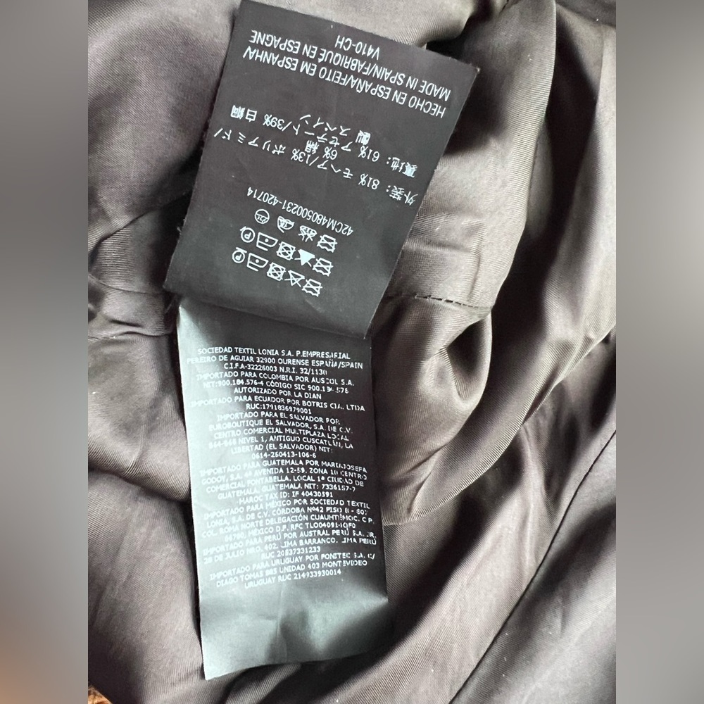 Carolina Herrera Mohair Skirt  Brown Cream Textured Pencil Size 4 - Picture 10 of 11